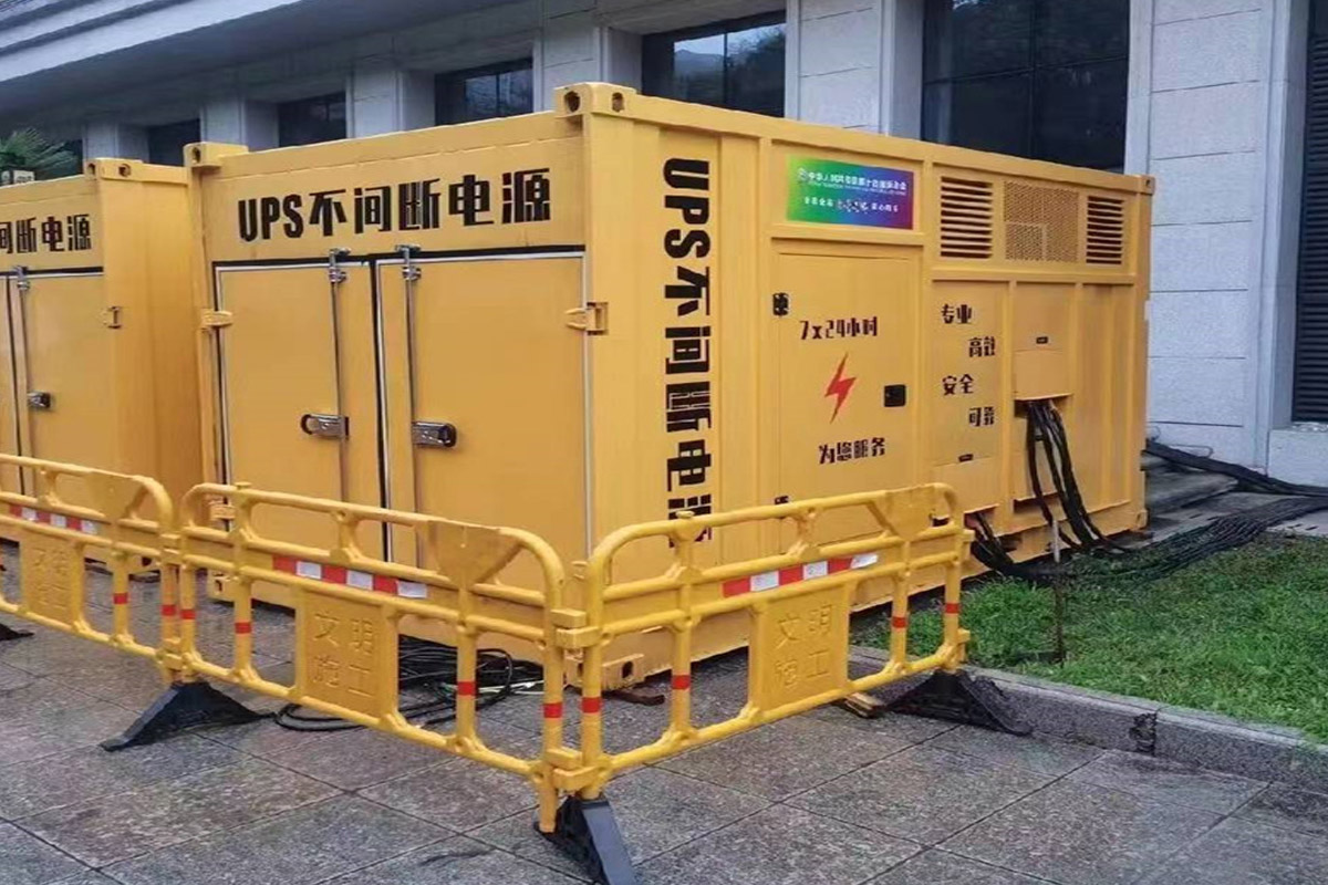 江城发电机租赁施工现场
