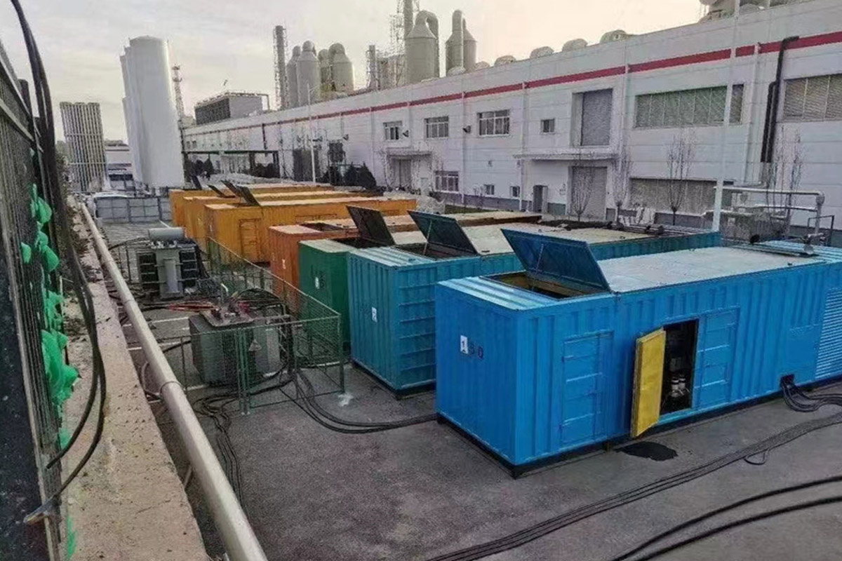 江城发电机租赁施工现场